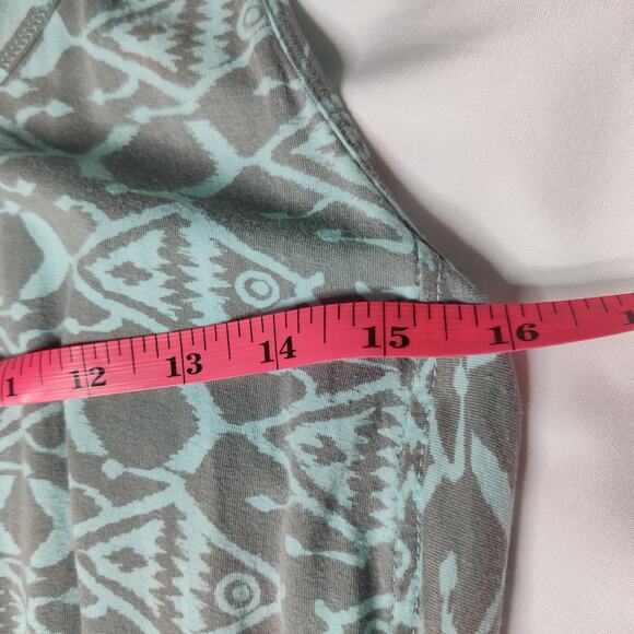 Patagonia West Ashley Sleeveless Organic Cotton Dress Blue Tribal Print M - Picture 8 of 9